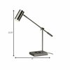 Homeroots Brushed Steel Metal LED Desk Lamp5 x 22.5 x 12.25-22.25 in. 372700
